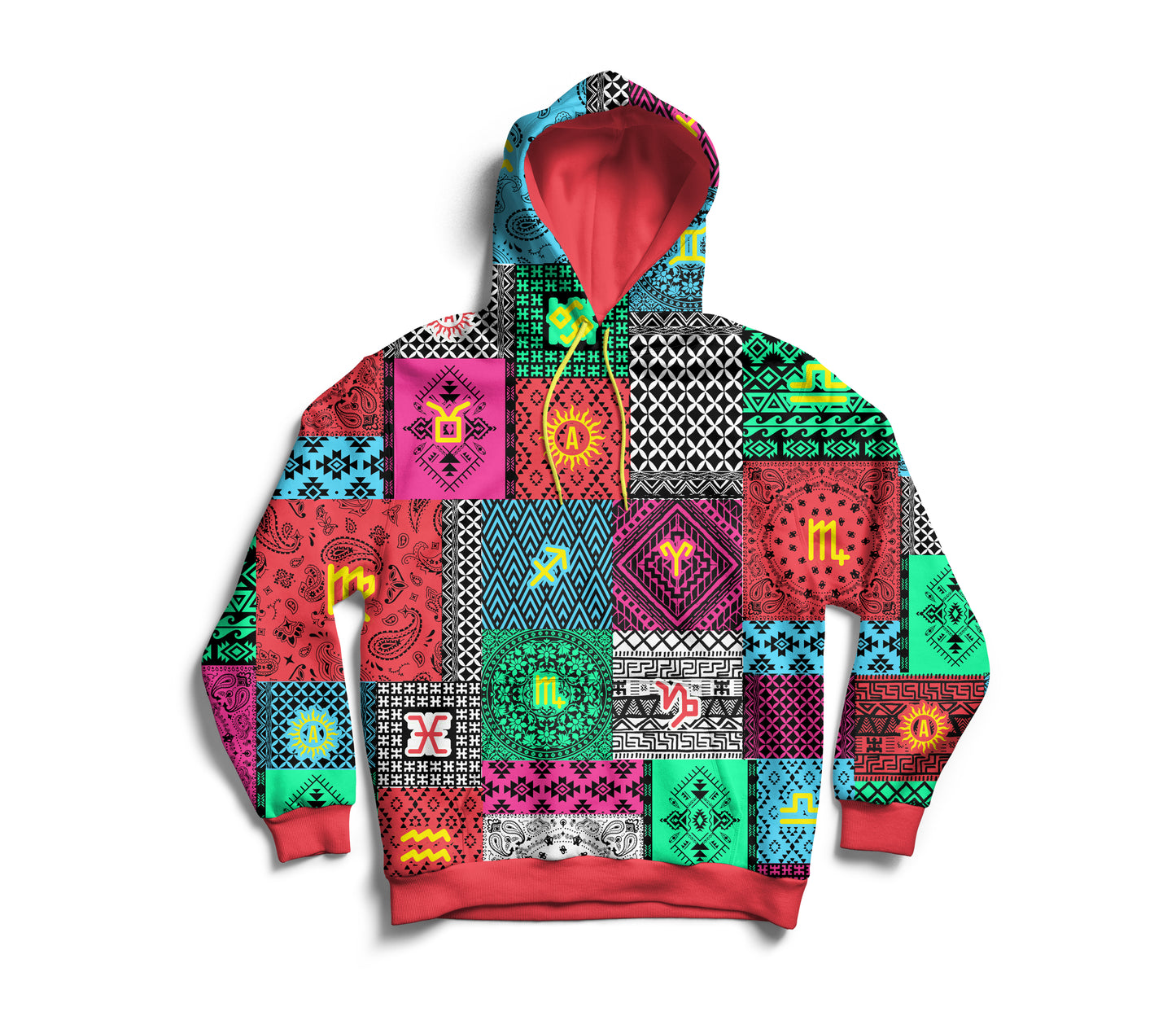 Zodiac Sign Hoodie(Red)
